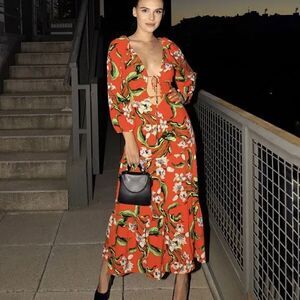 Zara Maxi Dress Floral Dress Size M TIKTOK • BLOGGER FAVORITE •